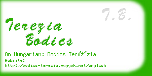 terezia bodics business card